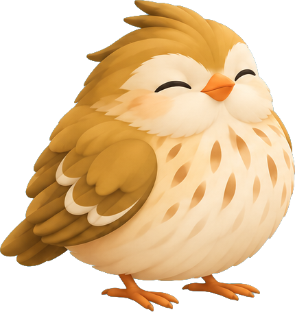 Lark resting with eyes closed